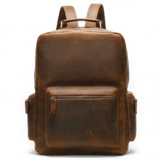 Рюкзак винтажный для ноутбука Vintage 14712 кожаный Коричневый - Royalbag Фото 2