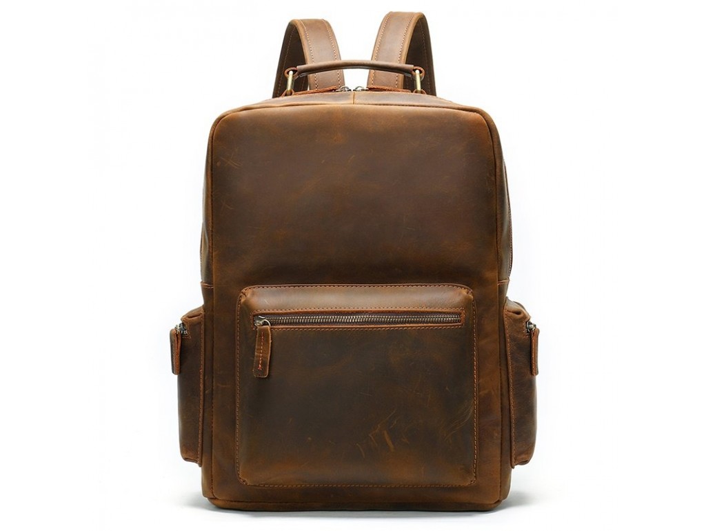 Рюкзак винтажный для ноутбука Vintage 14712 кожаный Коричневый - Royalbag Фото 1