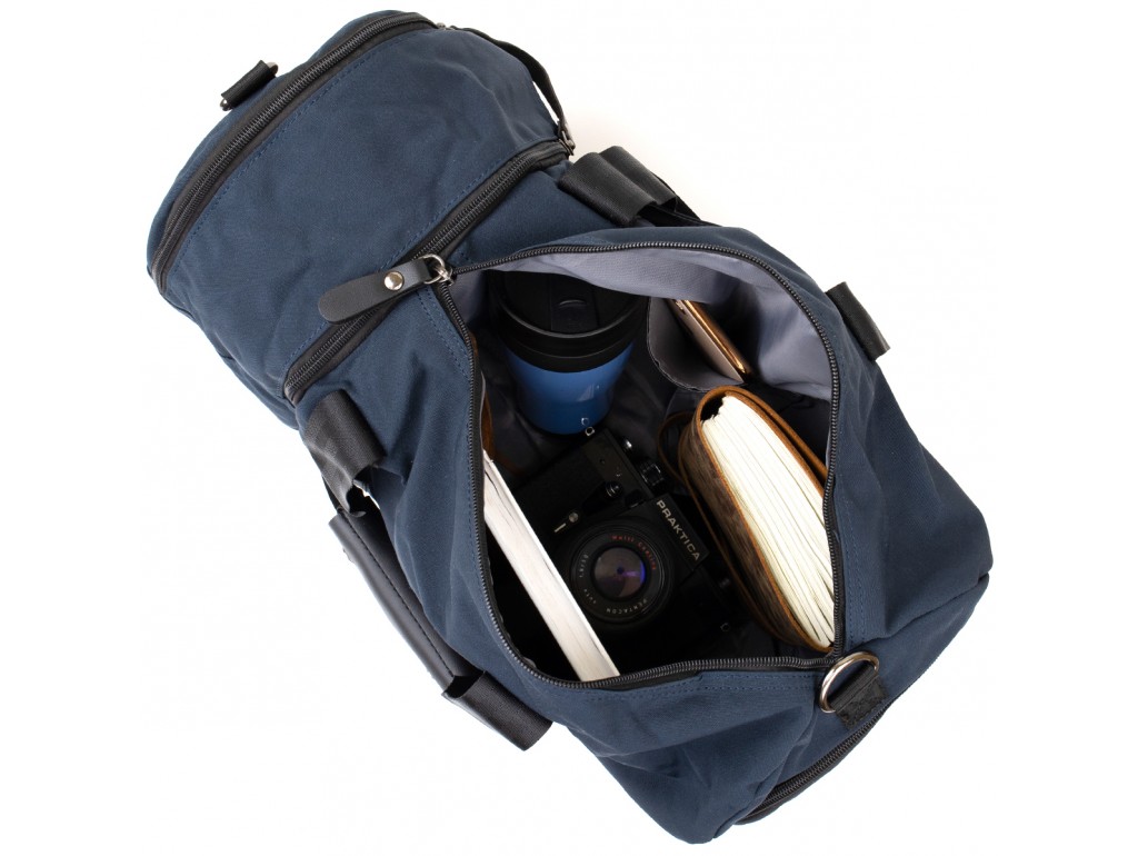 Спортивная сумка текстильная Vintage 20644 Синяя - Royalbag