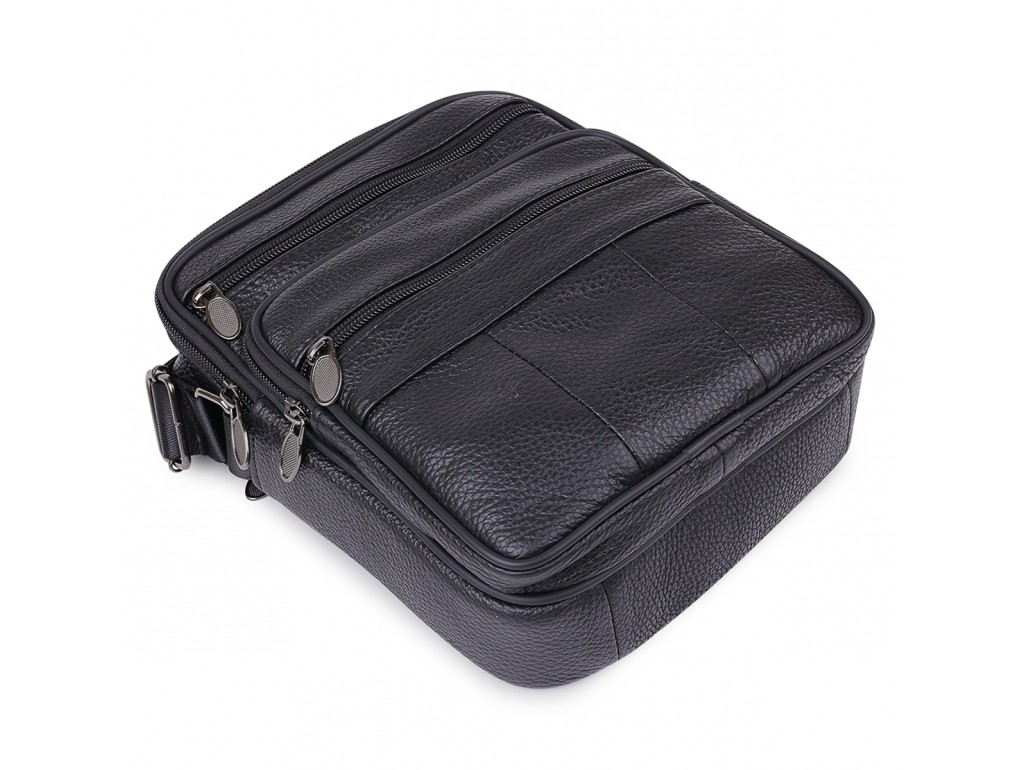 Кожаная мужская сумка Vintage 20466 Черный - Royalbag
