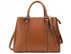 Классическая женская сумка в коже флотар Vintage 14875 Рыжая - Royalbag