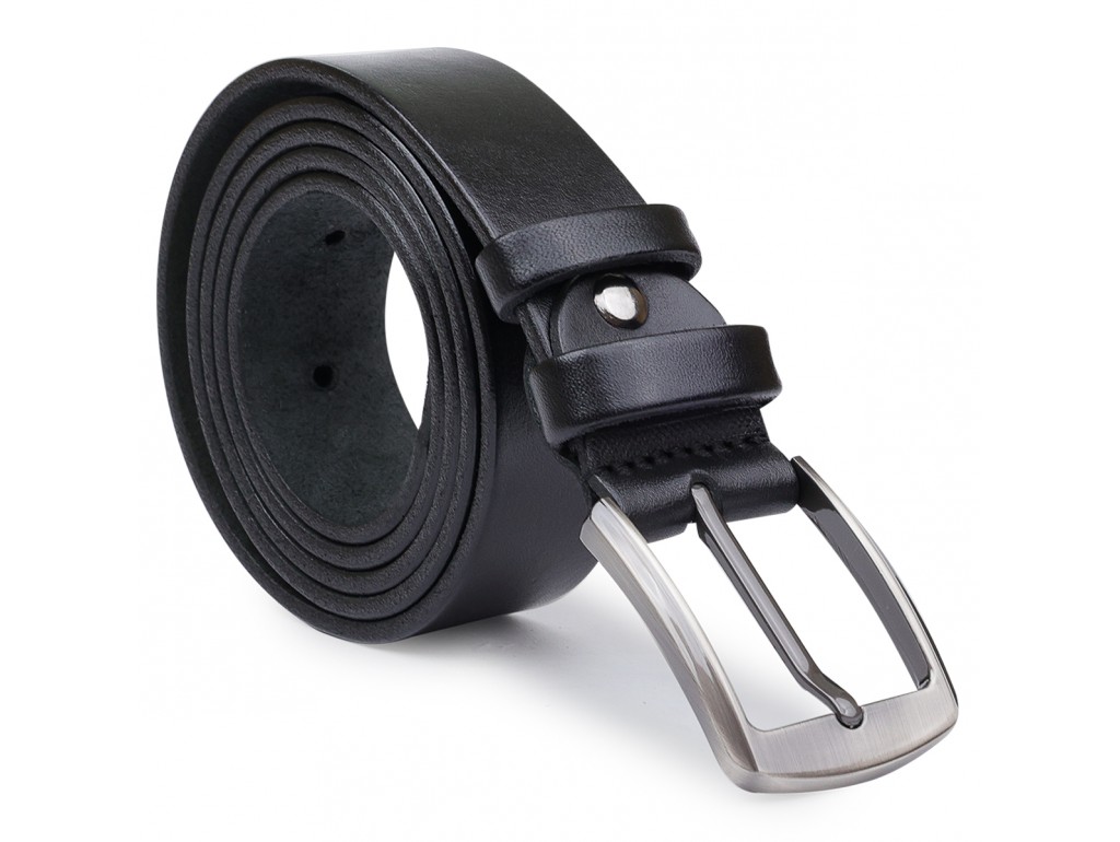 Классический кожаный ремень для мужчин Vintage 20706 Черный - Royalbag