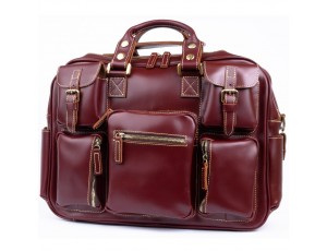 Дорожная сумка-портфель Vintage 14776 Бордовая - Royalbag