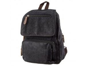 Компактный женский текстильный рюкзак Vintage 20194 Черный - Royalbag