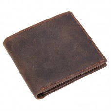 Бумажник горизонтальный в винтажной коже Vintage 14965 Коричневый - Royalbag Фото 2