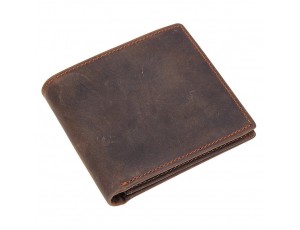 Бумажник горизонтальный в винтажной коже Vintage 14965 Коричневый - Royalbag