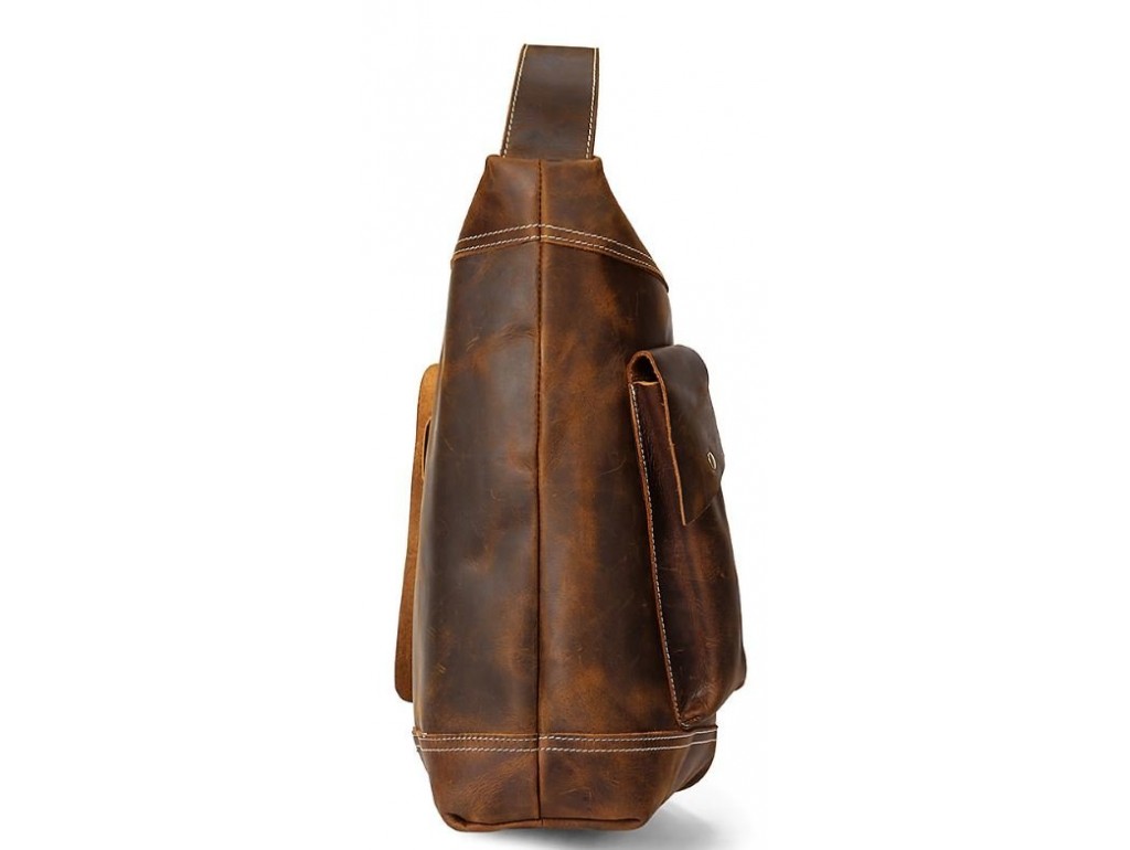 Мужская винтажная сумка через плечо Vintage 14782 Коричневая - Royalbag