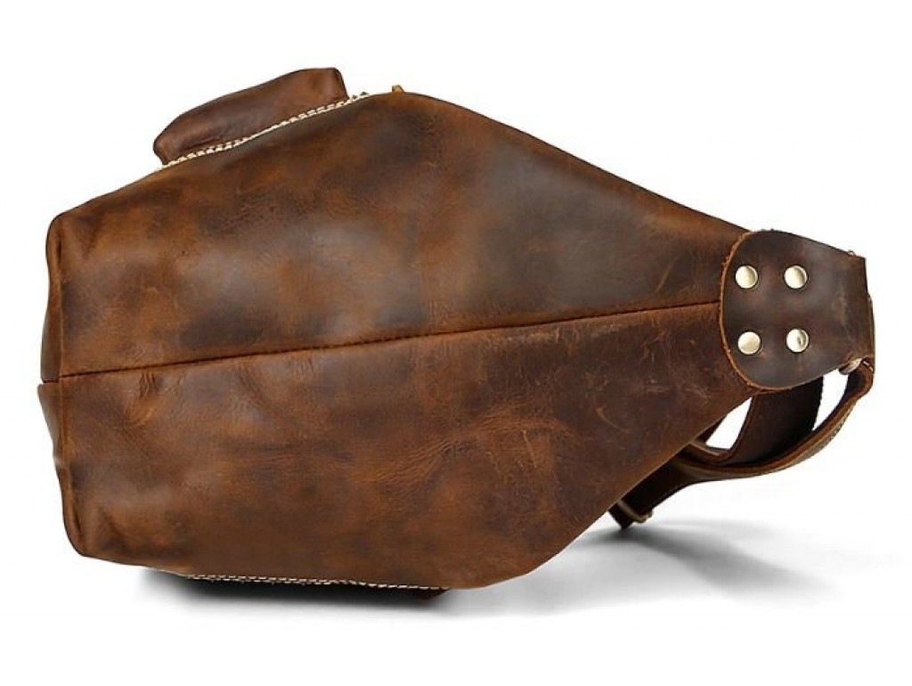 Мужская винтажная сумка через плечо Vintage 14782 Коричневая - Royalbag