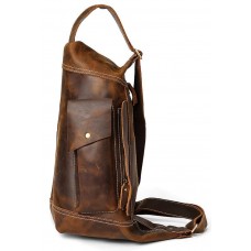 Мужская винтажная сумка через плечо Vintage 14782 Коричневая - Royalbag Фото 2