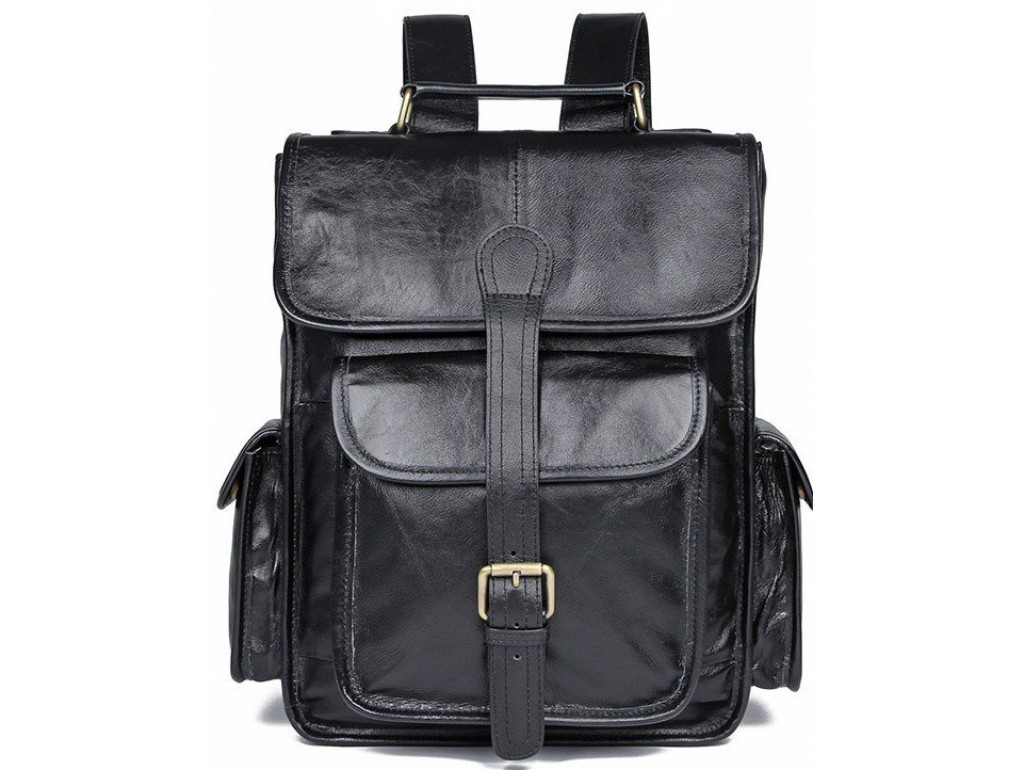 Рюкзак Vintage 14967 кожаный Черный - Royalbag Фото 1
