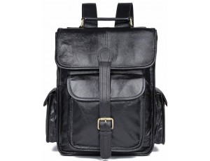 Рюкзак Vintage 14967 кожаный Черный - Royalbag