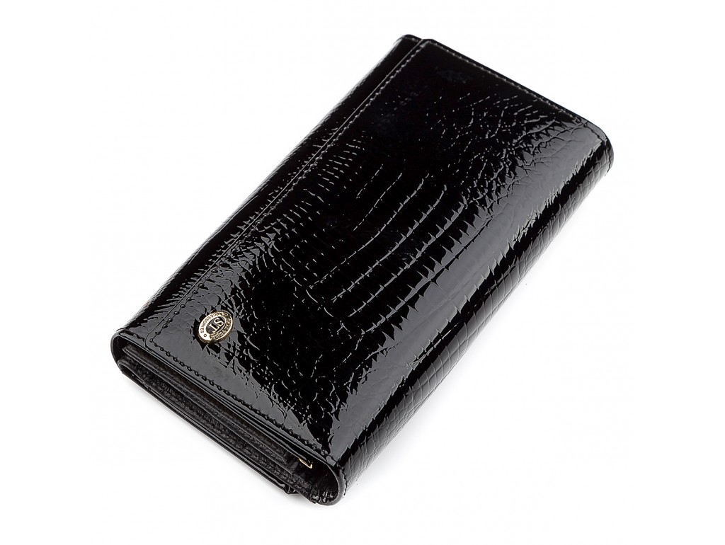 Кошелек женский ST Leather 18433 (S9001A) надежный Черный - Royalbag Фото 1