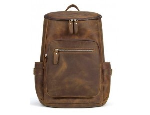 Дорожный рюкзак матовый Vintage 14887 Коньячный - Royalbag
