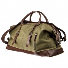 Дорожная сумка текстильная большая Vintage 20167 Зеленая - Royalbag Фото 2