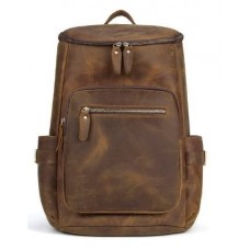 Дорожный рюкзак матовый Vintage 14887 Коньячный - Royalbag Фото 2