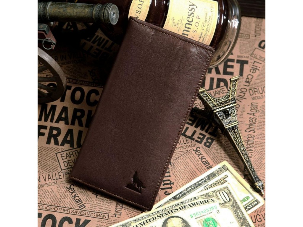Бумажник мужской Vintage 14153 Коричневый - Royalbag Фото 1
