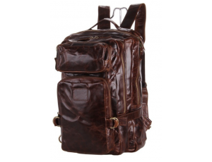 Рюкзак трансформер 2 в 1 кожаный Vintage 20207 Коричневый - Royalbag