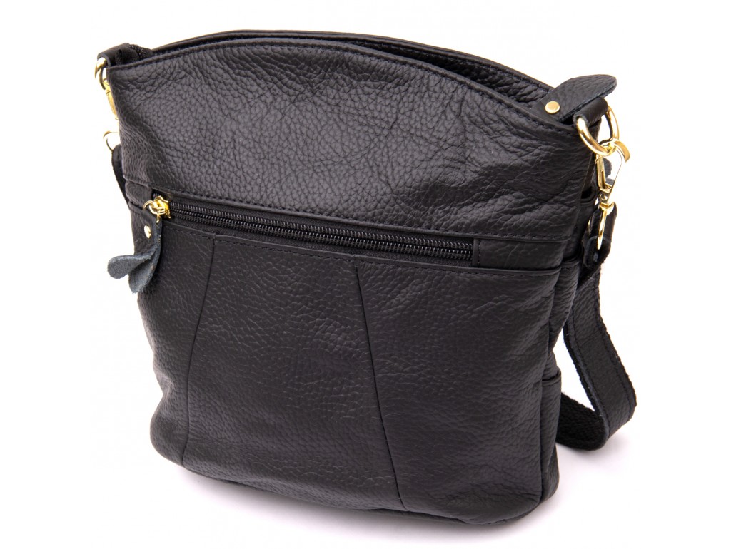 Женская компактная сумка из кожи 20415 Vintage Черная - Royalbag