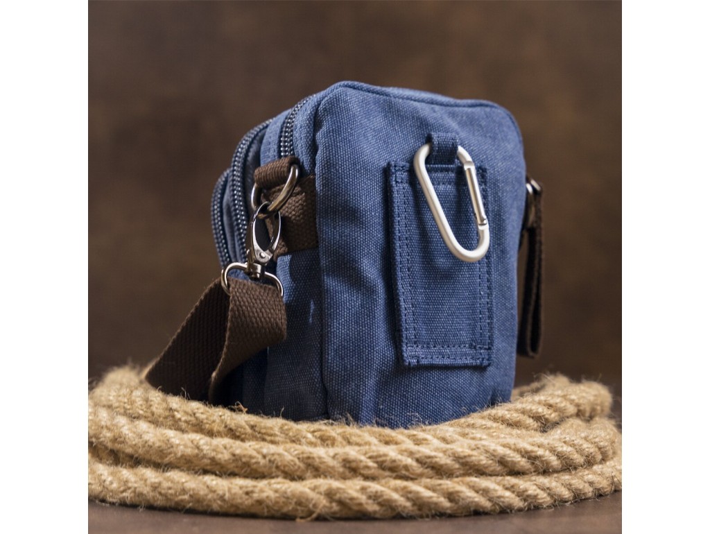 Барсетка текстильная Vintage 20162 Синяя - Royalbag