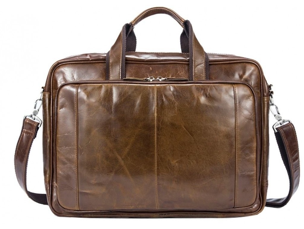 Мужская кожаная сумка Vintage 14769 Коричневая - Royalbag Фото 1