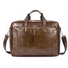 Мужская кожаная сумка Vintage 14769 Коричневая - Royalbag Фото 2