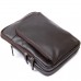 Модная сумка планшет с накладным карманом на молнии в гладкой коже 11282 SHVIGEL, Коричневая - Royalbag Фото 4