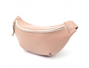 Практичная кожаная женская поясная сумка GRANDE PELLE 11359 Розовый - Royalbag