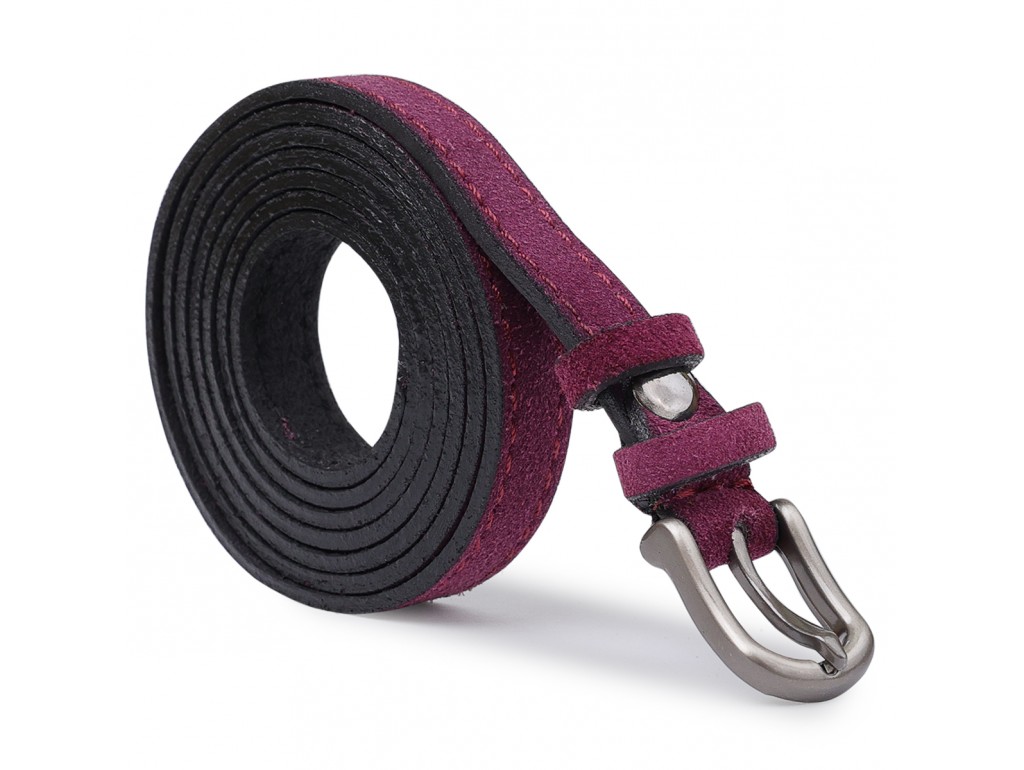 Женский тонкий замшевый ремень Vintage 20774 Фиолетовый - Royalbag