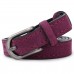 Женский тонкий замшевый ремень Vintage 20774 Фиолетовый - Royalbag Фото 3