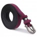 Женский тонкий замшевый ремень Vintage 20774 Фиолетовый - Royalbag Фото 4