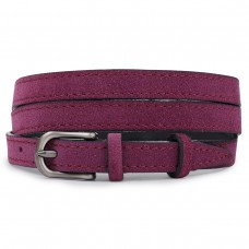 Женский тонкий замшевый ремень Vintage 20774 Фиолетовый - Royalbag Фото 2
