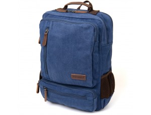 Рюкзак текстильный дорожный унисекс на два отделения Vintage 20613 Синий - Royalbag