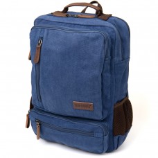 Рюкзак текстильный дорожный унисекс на два отделения Vintage 20613 Синий - Royalbag Фото 2