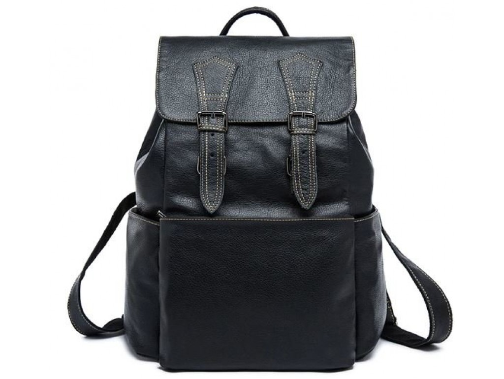 Рюкзак Vintage 14842 кожаный Черный - Royalbag Фото 1
