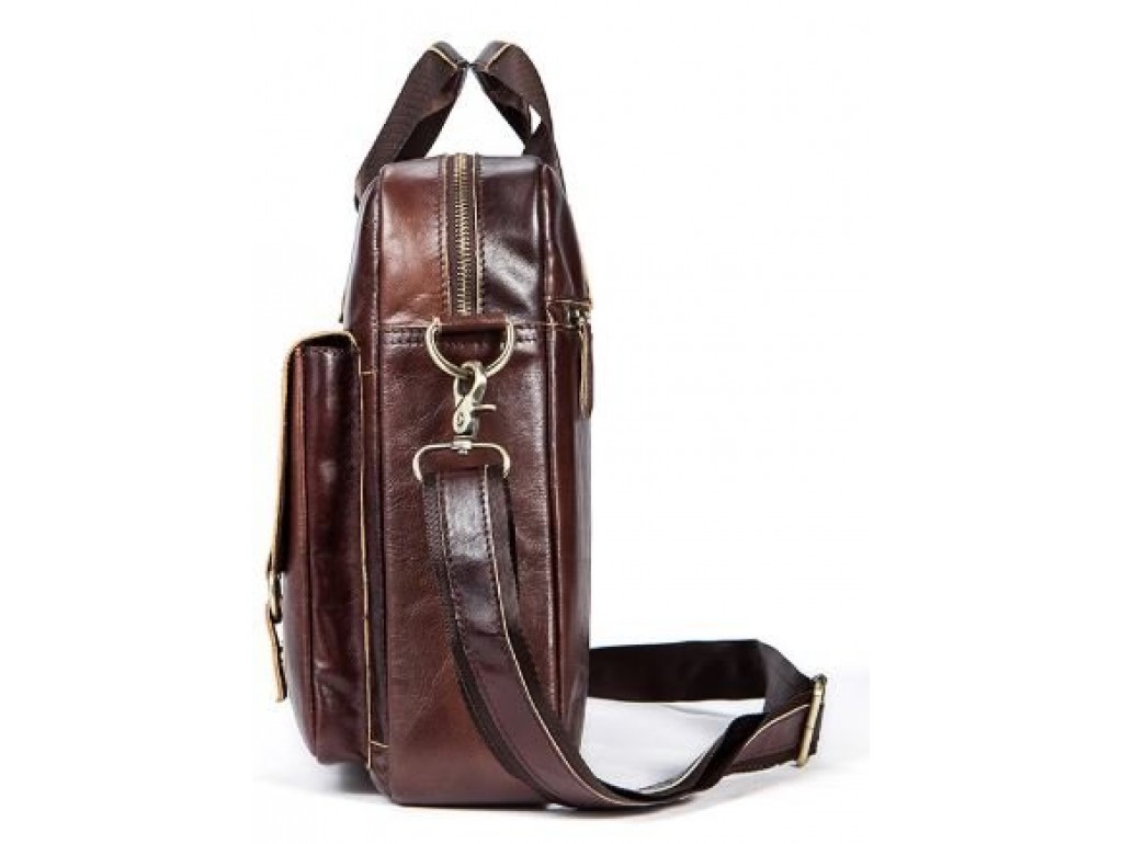 Деловая сумка мужская кожаная Vintage 14792 Коричневая - Royalbag