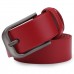 Женский матовый кожаный ремень Vintage 20777 Красный - Royalbag Фото 4