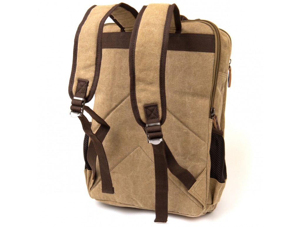 Рюкзак текстильный дорожный унисекс на два отделения Vintage 20616 Бежевый - Royalbag