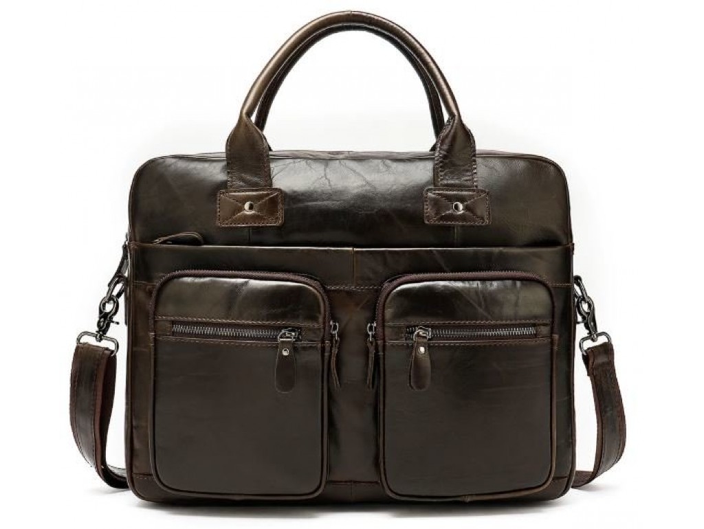 Кожаная мужская сумка Vintage 14795 Коричневая - Royalbag Фото 1