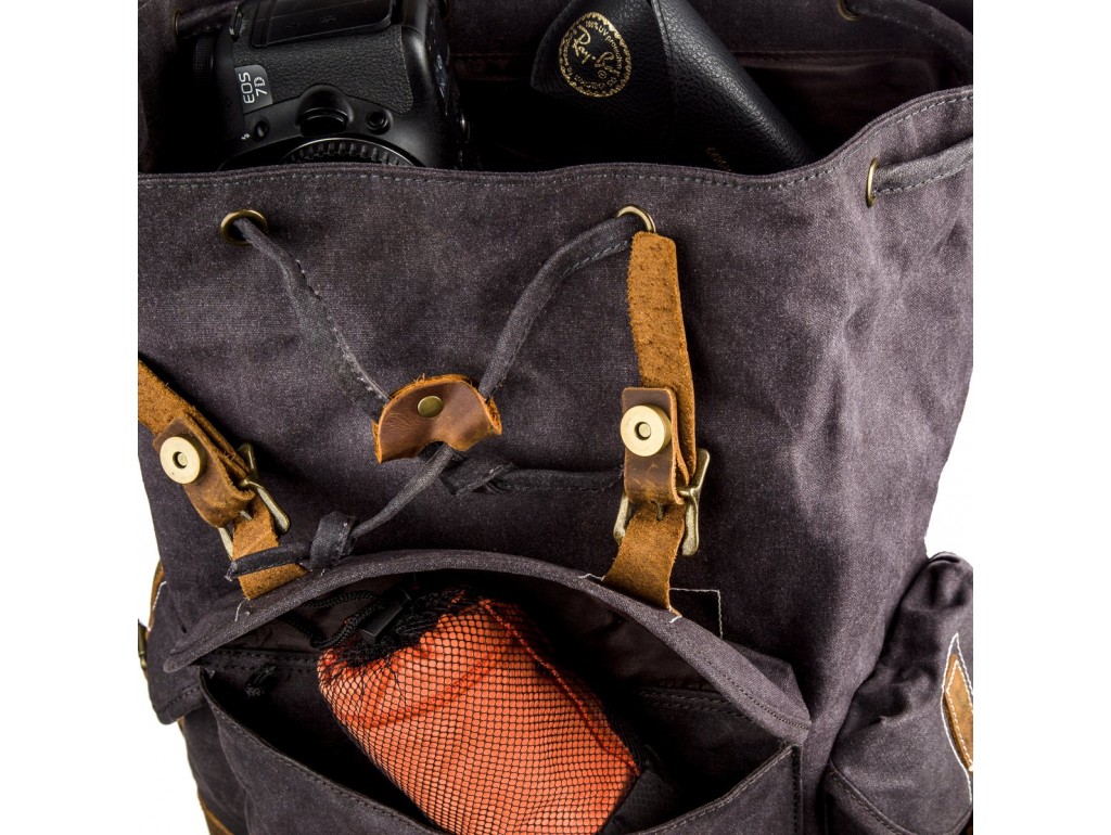 Походный рюкзак canvas Vintage 20110 Серый - Royalbag