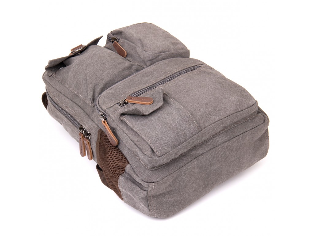Рюкзак текстильный дорожный унисекс Vintage 20618 Серый - Royalbag