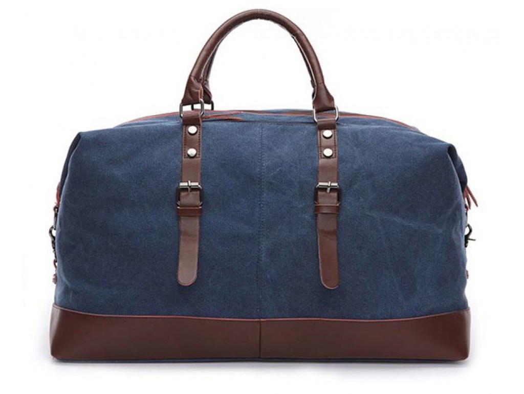 Дорожная сумка текстильная большая Vintage 20083 Синяя - Royalbag