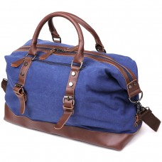Дорожная сумка текстильная средняя Vintage 20084 Синяя - Royalbag Фото 2