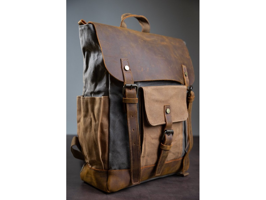 Рюкзак комбинированный дорожный Vintage 20113 Серый - Royalbag