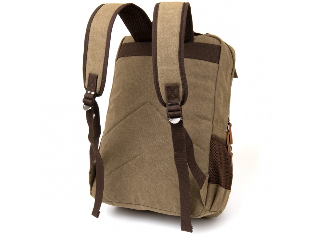 Рюкзак текстильный дорожный унисекс Vintage 20620 Оливковый - Royalbag