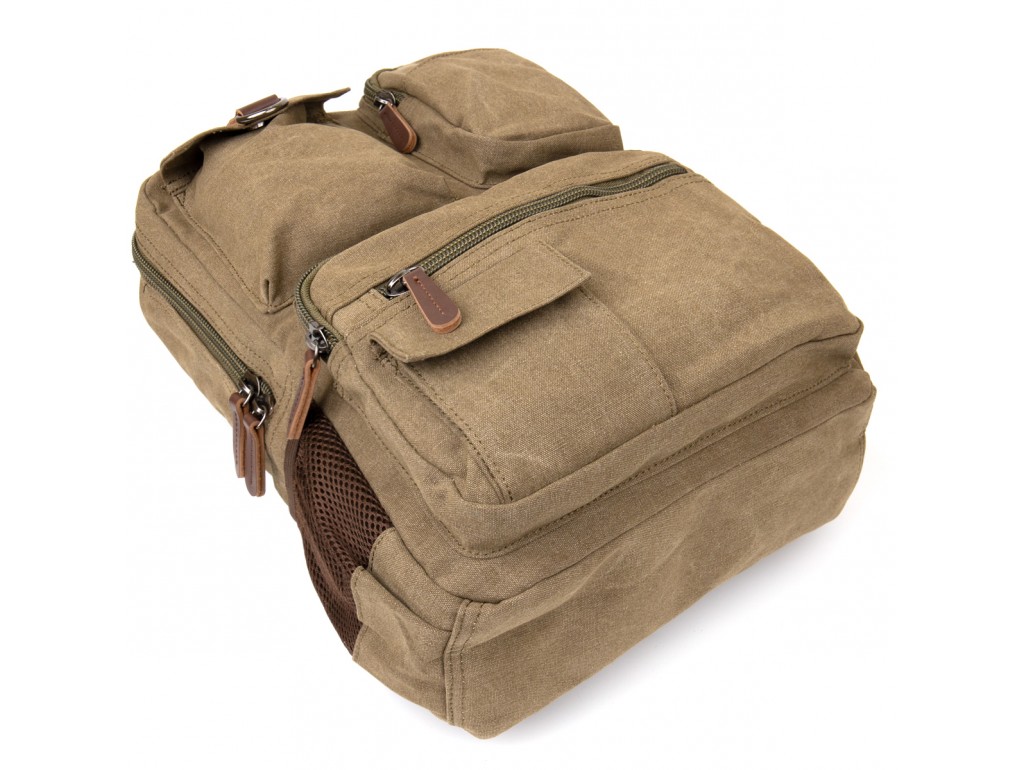 Рюкзак текстильный дорожный унисекс Vintage 20620 Оливковый - Royalbag
