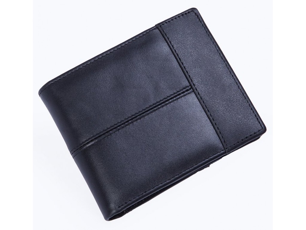 Бумажник горизонтальный Vintage 20040 Черный - Royalbag