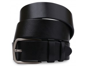 Кожаный практичный мужской ремень Vintage 20741 Черный - Royalbag