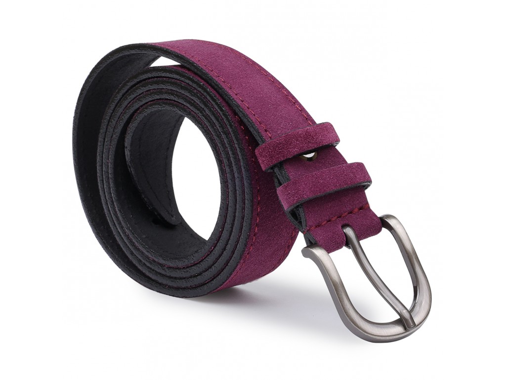 Выразительный замшевый женский ремень Vintage 20792 Фиолетовый - Royalbag
