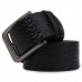 Кожаный ремень для мужчин Vintage 20743 Черный - Royalbag Фото 4