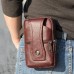 Барсетка на ремень брюк кожаная Vintage 20350 Коричневая - Royalbag Фото 4